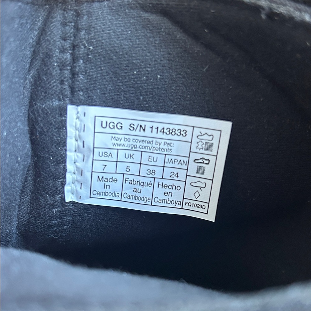 Women’s The Ugg Lug Black Boots BRAND NEW - Picture 6 of 8